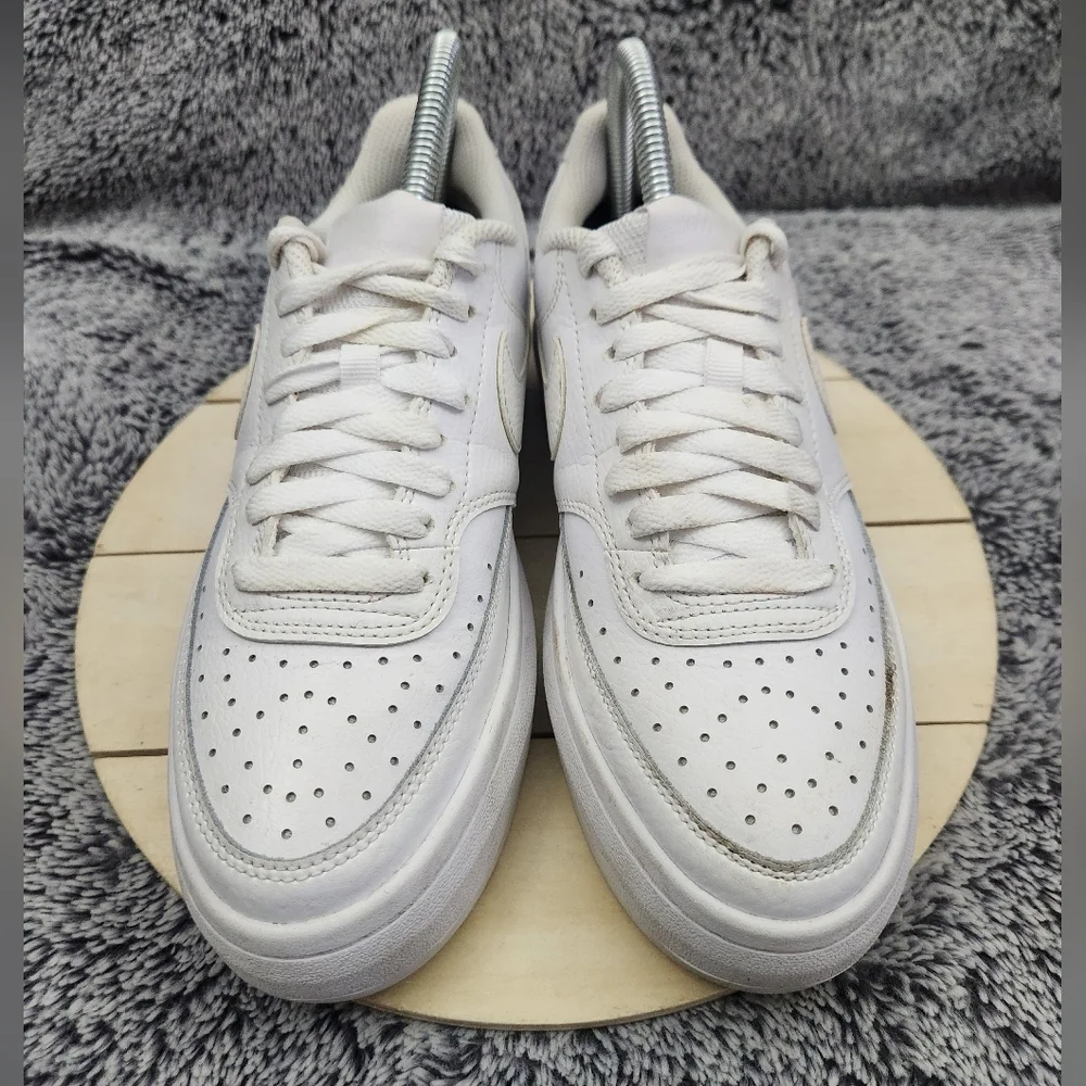 Nike Court Vision Alta Triple White Shoes Women's Size 7.5 - Picture 3 of 9